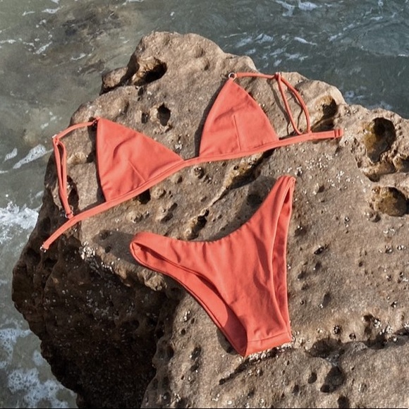Danielle Brown x Marble Swimwear Terracotta String Bikini Top - Picture 2 of 5